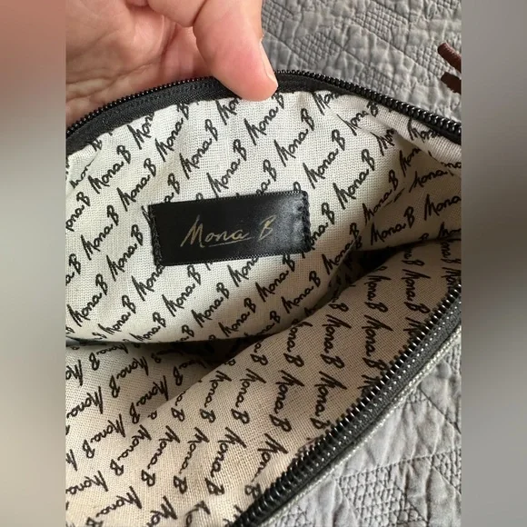 Mona B Two-Tone Canvas Crossbody Bag - Picture 5 of 8